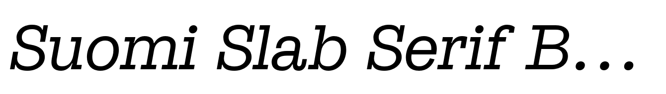 Suomi Slab Serif Book Italic